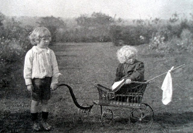 Twins and cart