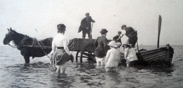 in sea with boat