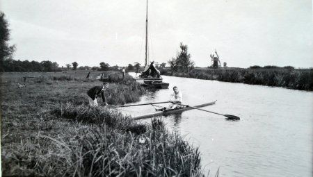 Michael rowing