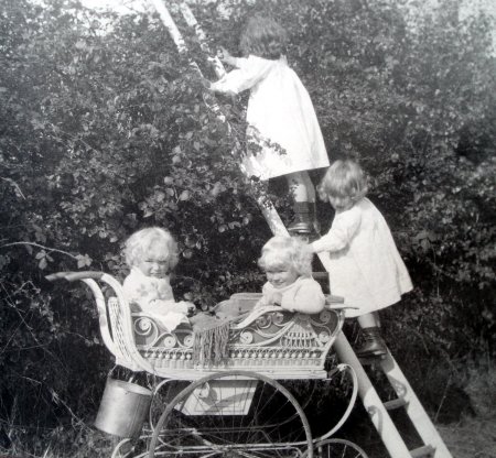 climbing a
                        ladder